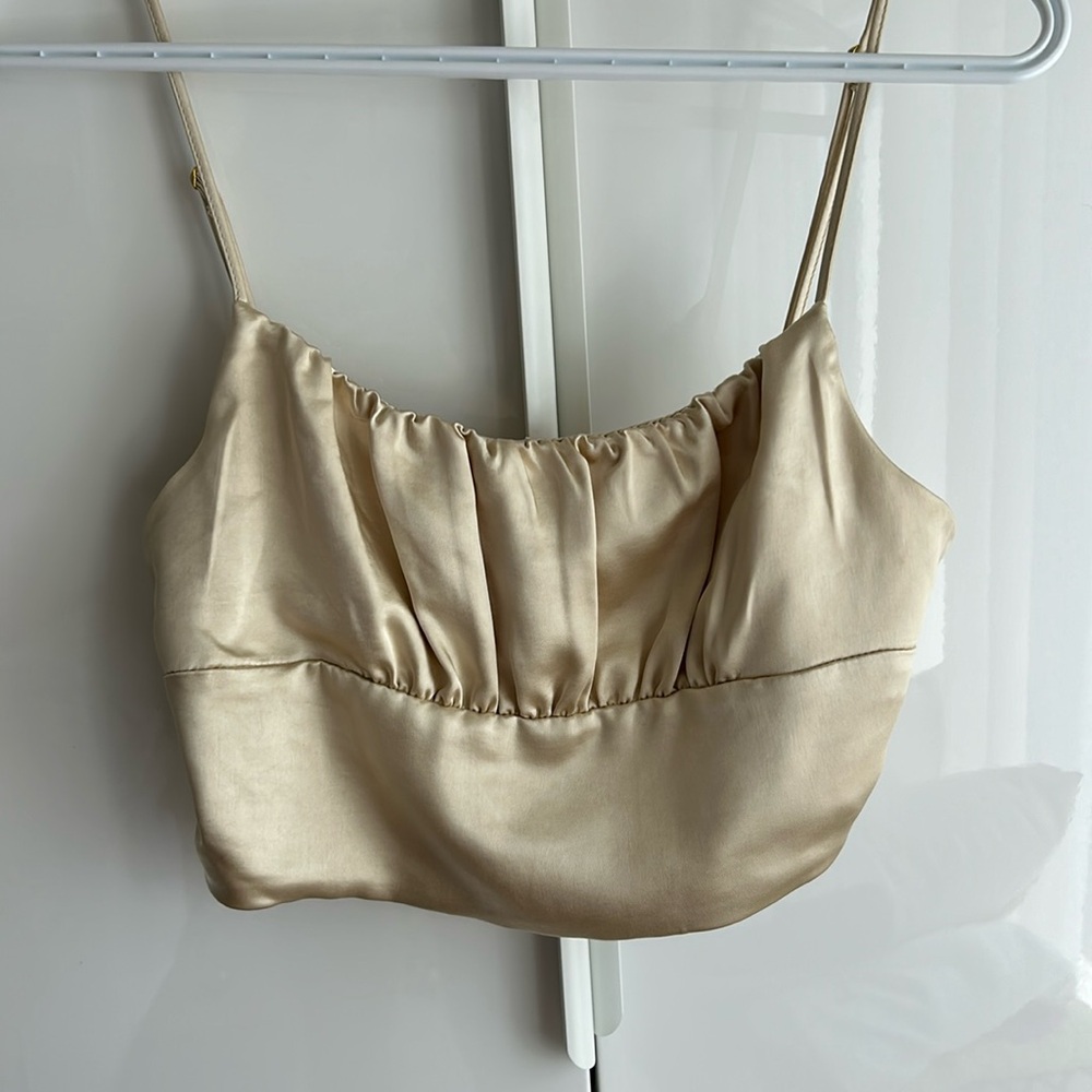 ZARA SATIN CROP TOP